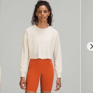 NWT lululemon muscle love long sleeve long sleeve in white opal